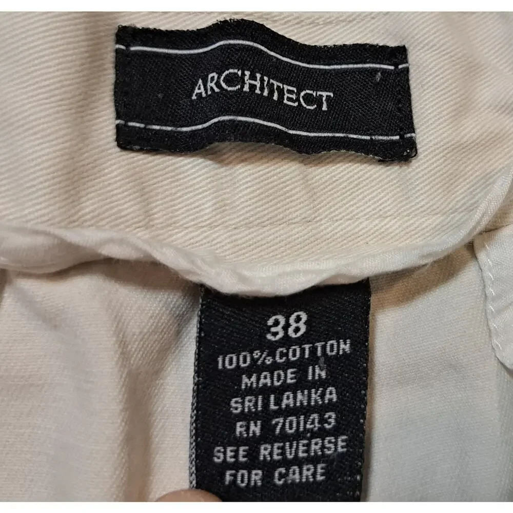 Architect Cargo Shorts Mens 38 Stone 100% Cotton Pockets‎ Utility Hiking Camping